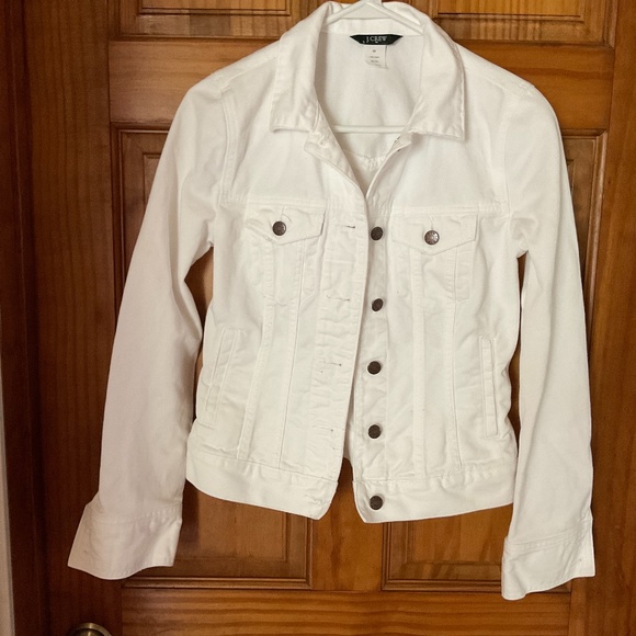 J. Crew size XS White Jean jacket
